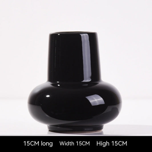 A black vase