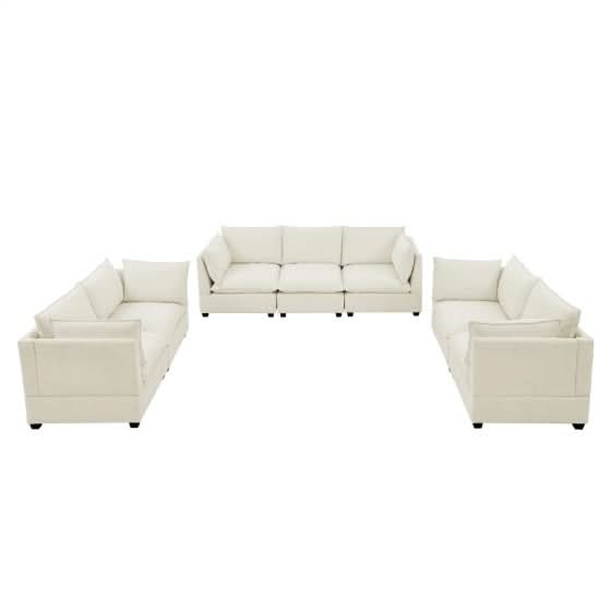 3-Piece Chenille Fabric Upholstered Living Room Furniture Set - Loeske