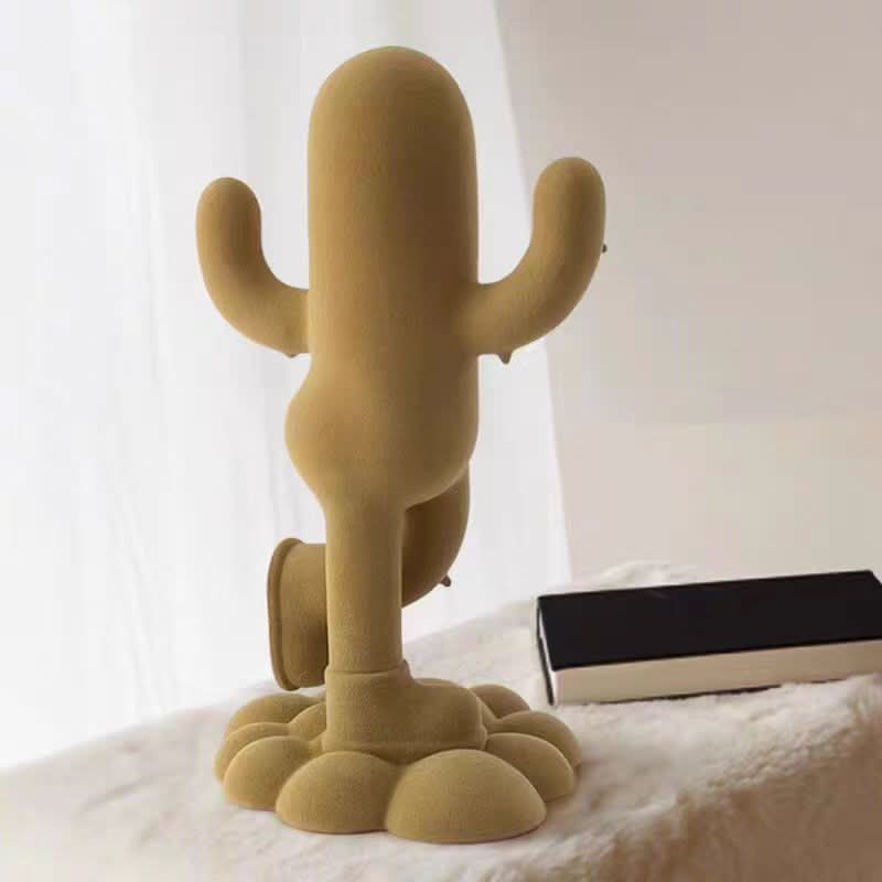 Funny Human-shaped Cactus Flocking Crafts Ornaments - Loeske