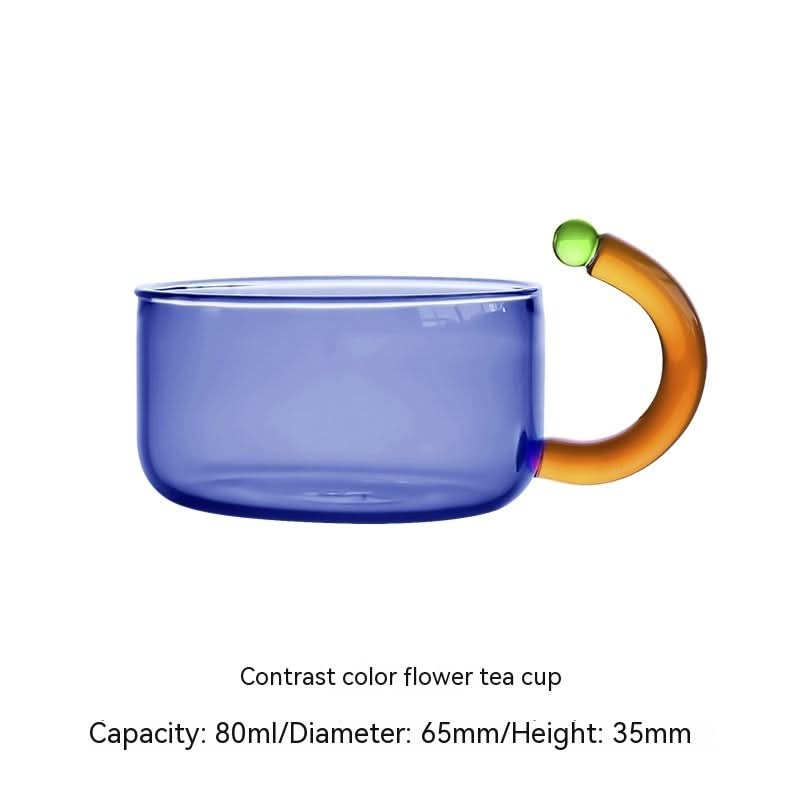 Contrast Color Glass Teapot - Loeske