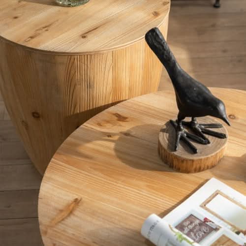 Vintage Style Bucket Shaped Coffee Table - Loeske