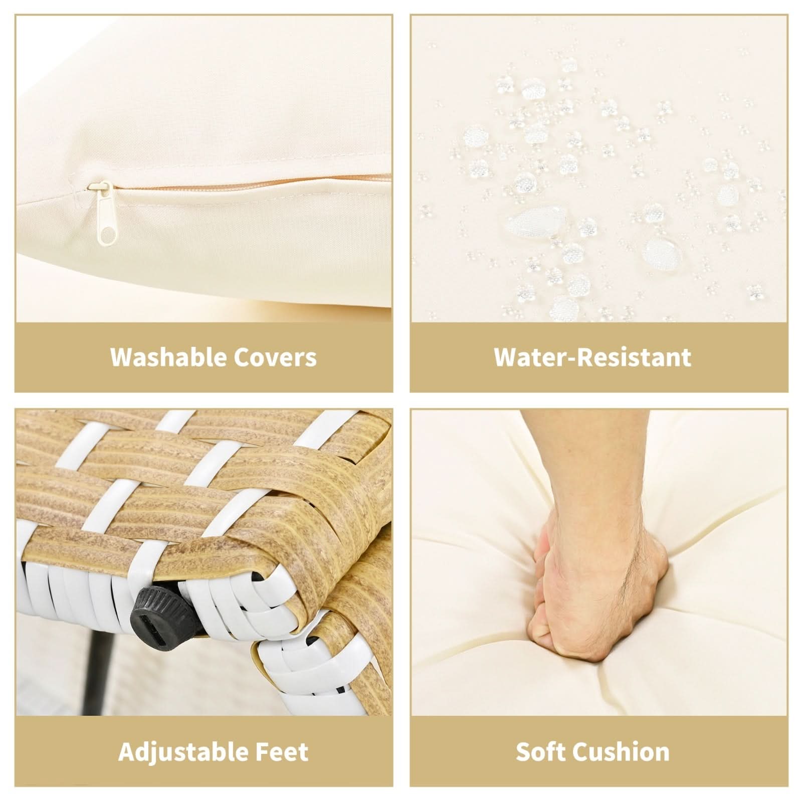 Round Outdoor Sectional Sofa Set - Loeske