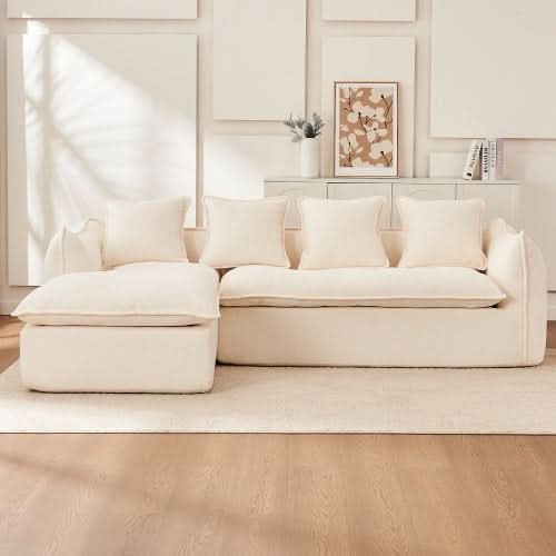 Oversized Comfy L-Shape Sofa - Loeske