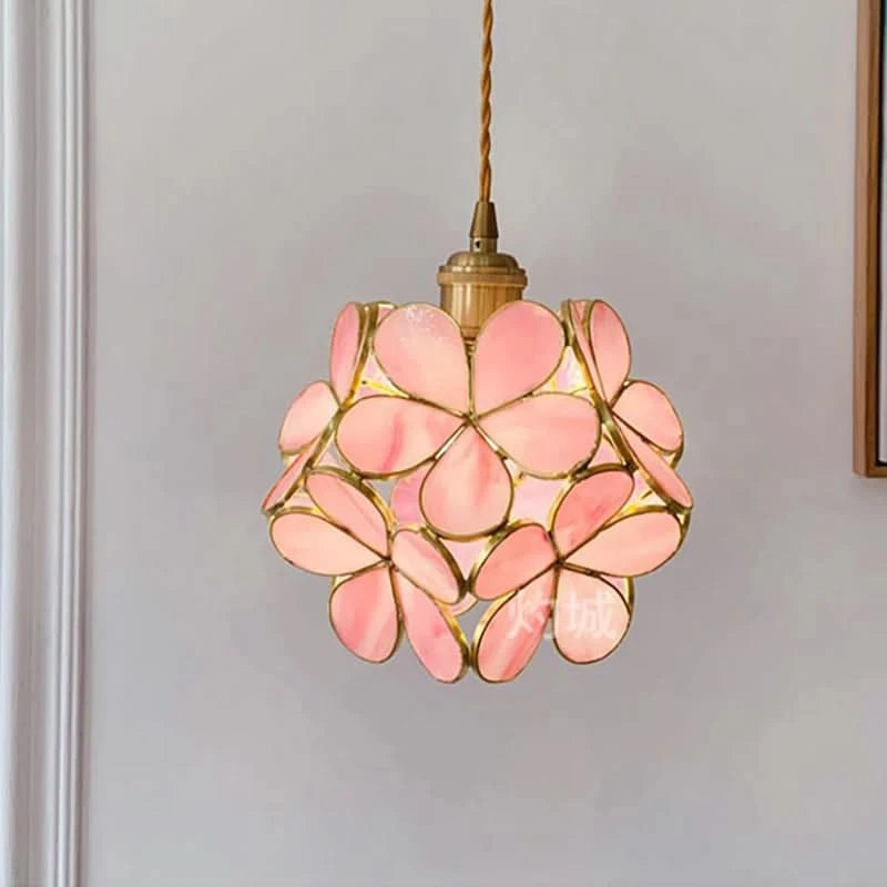 Glazed Glass  Lotus Flower Lamp - Loeske