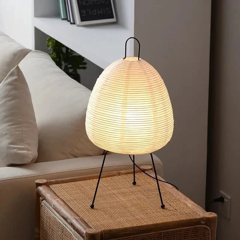 Japanese Style LED Rice Paper Desk Lamp - Loeske
