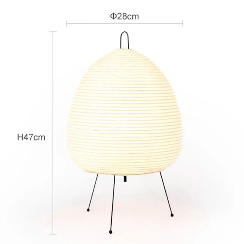 Japanese Style LED Rice Paper Desk Lamp - Loeske