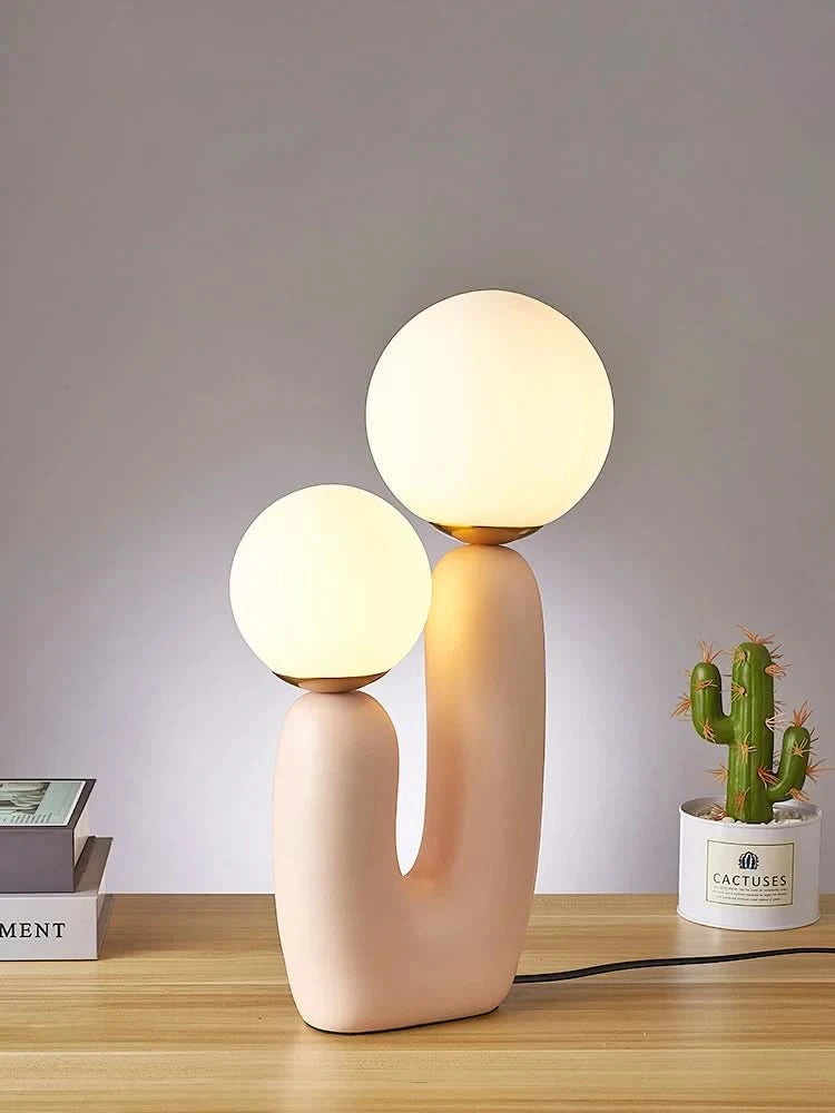 Art Resin Double-Ended Table Lamp - Loeske