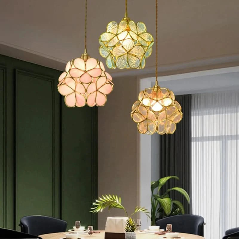 Glazed Glass  Lotus Flower Lamp - Loeske