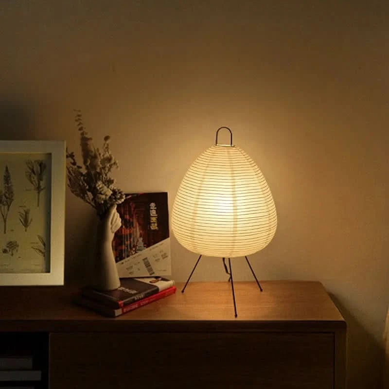 Japanese Style LED Rice Paper Desk Lamp - Loeske