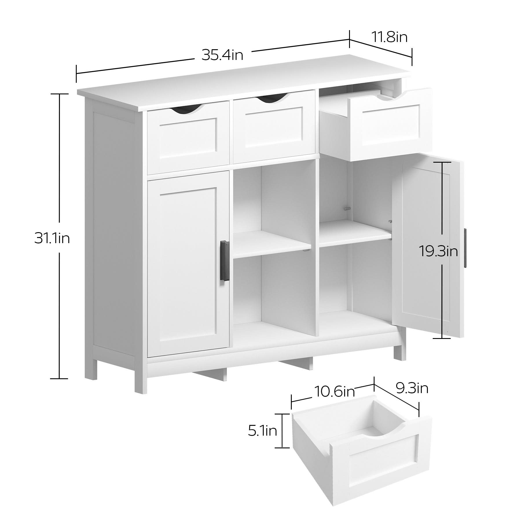 Cabinets With Drawers And Shelves - Loeske
