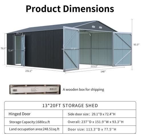 Spacious Outdoor Storage Shed-250 Square Feet Of Floor Space - Loeske