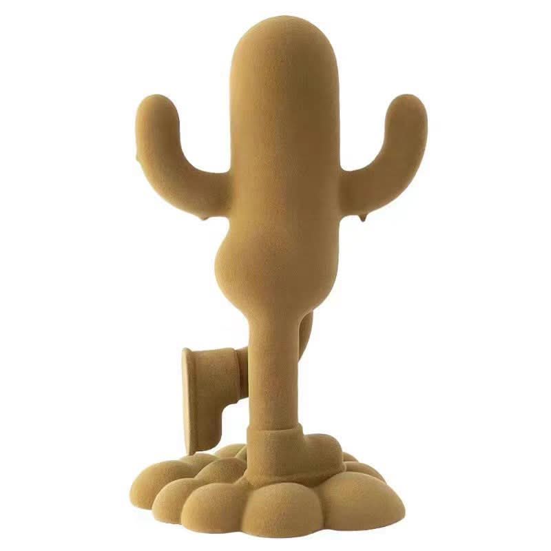 Funny Human-shaped Cactus Flocking Crafts Ornaments - Loeske