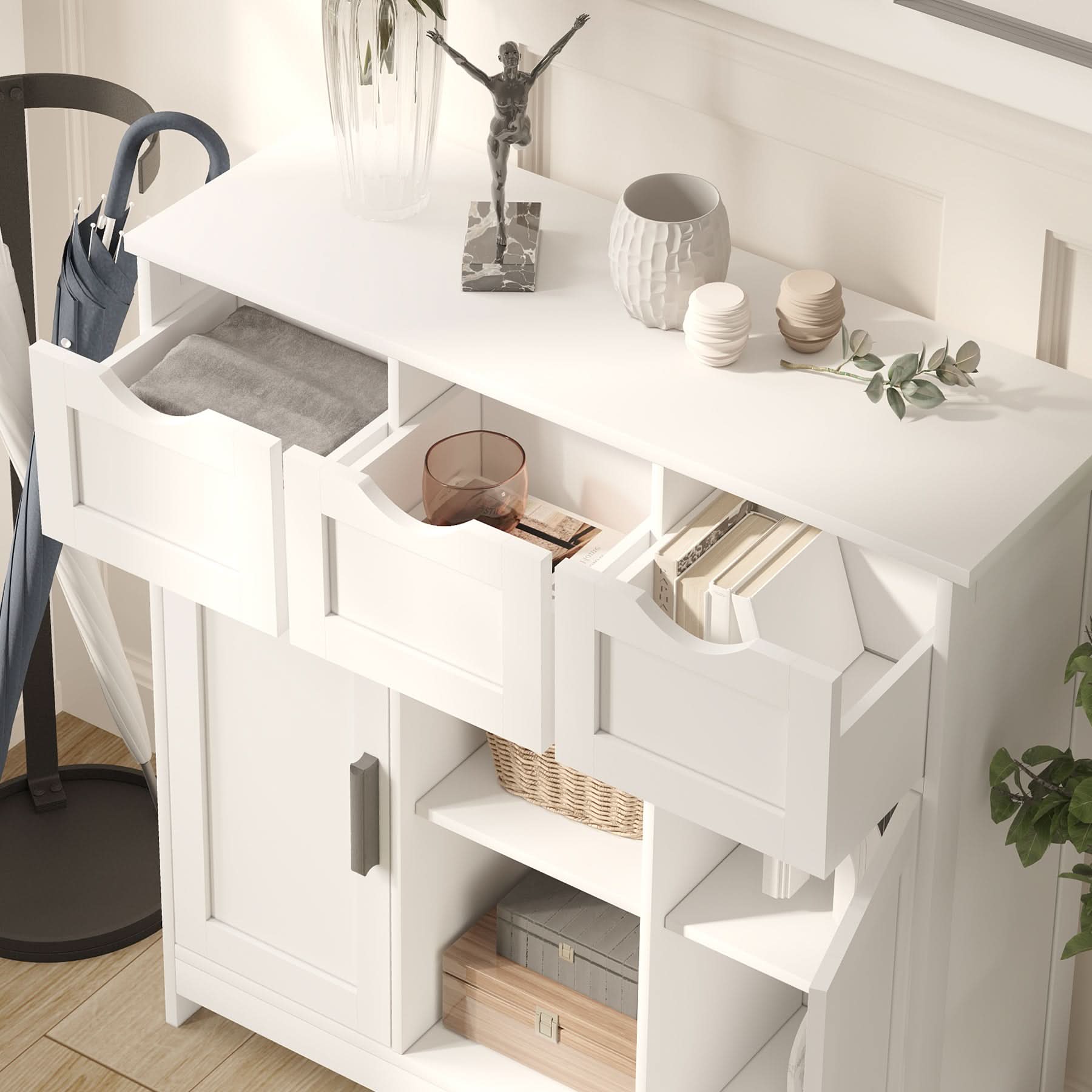 Cabinets With Drawers And Shelves - Loeske