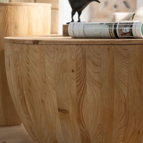 Vintage Style Bucket Shaped Coffee Table - Loeske
