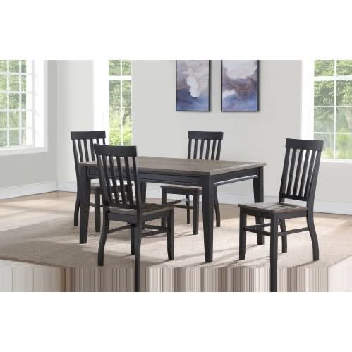 5pc Dining Set Two-Tone Finish - Loeske