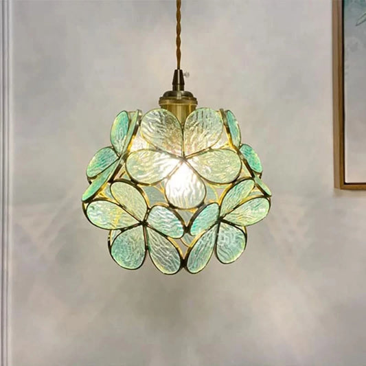 Glazed Glass  Lotus Flower Lamp - Loeske