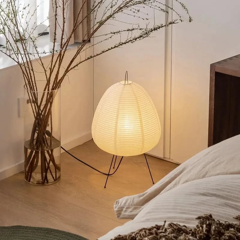 Japanese Style LED Rice Paper Desk Lamp - Loeske